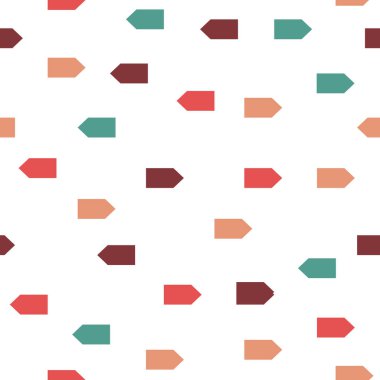 Basit nesne tekrarlama şablonu. Retro renk şeması olan organik bir şekil. Tekstil, duvar kağıdı, kumaş, ambalaj, ambalaj, dekorasyon vs. için harika.