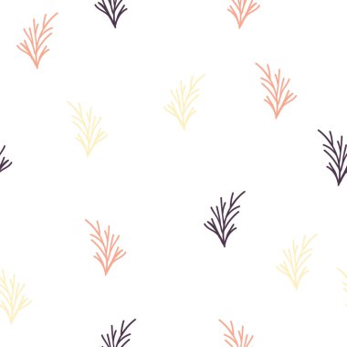 Basit nesne tekrarlama şablonu. Retro renk şeması olan organik bir şekil. Tekstil, duvar kağıdı, kumaş, ambalaj, ambalaj, dekorasyon vs. için harika.