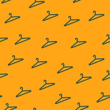 Basit elbise askısı tekrar deseni. Retro renk şeması olan organik bir şekil. Tekstil, duvar kağıdı, kumaş, ambalaj, ambalaj, dekorasyon vs. için harika.