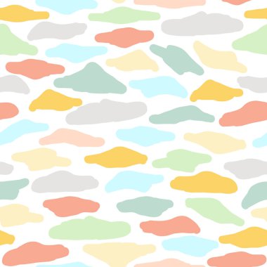 Güzel soyut tekrarlama şablonu. Retro renk şeması olan organik bir şekil. Tekstil, duvar kağıdı, kumaş, ambalaj, ambalaj, dekorasyon vs. için harika.