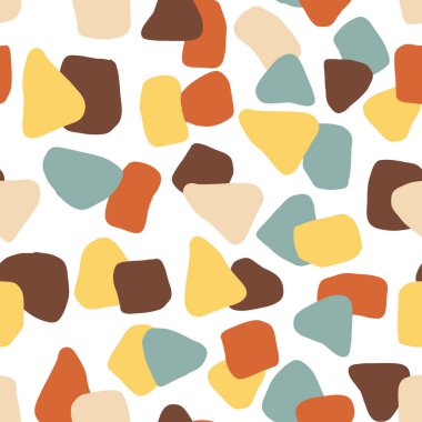 Basit soyut tekrarlama şablonu. Tekstil, duvar kağıdı, kumaş, paketler, ambalaj, dekorasyon vs. için organik şekil ögesi.