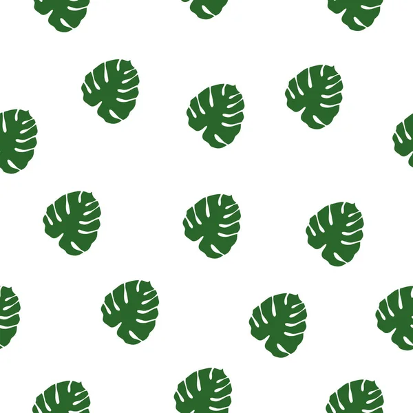 Простое Повторение Тропических Листьев Органические Элементы Формы Текстиля Обоев Ткани — стоковый вектор