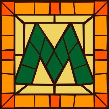 W - mozaik alfabe harfler