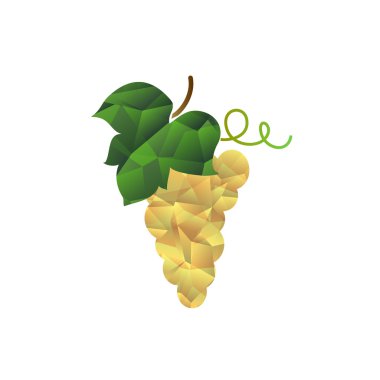 Yaprak simgesi olan beyaz üzüm