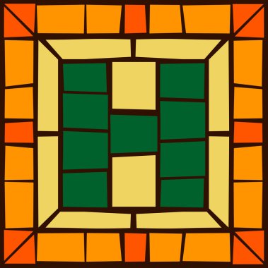 H - mozaik alfabe harfler