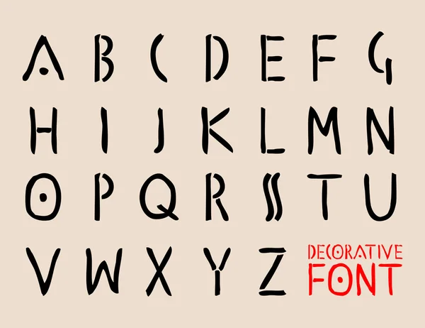 Decorative English font, hand drawn — Stock Vector
