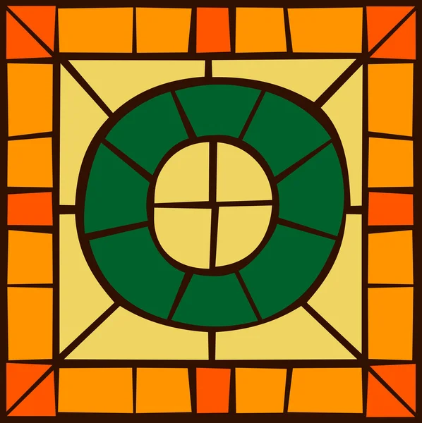 O - mozaik alfabe harfler — Stok Vektör