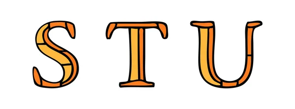 Vitray pencere stili alfabesi harfleri