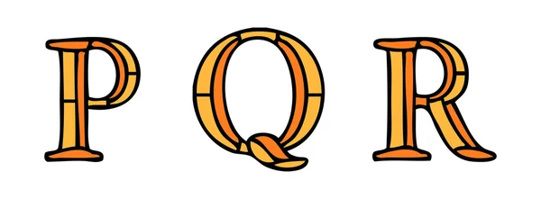 Vitray pencere stili alfabesi harfleri