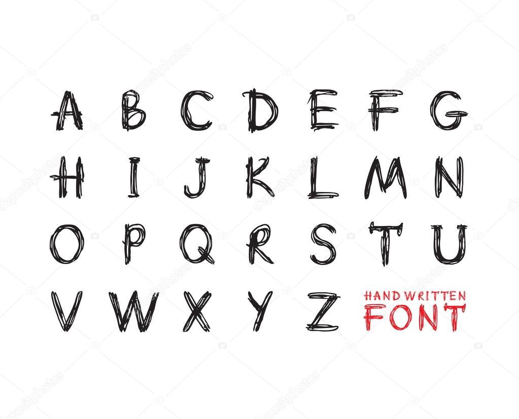 Police anglaise écrite à la main — Image vectorielle image4stock