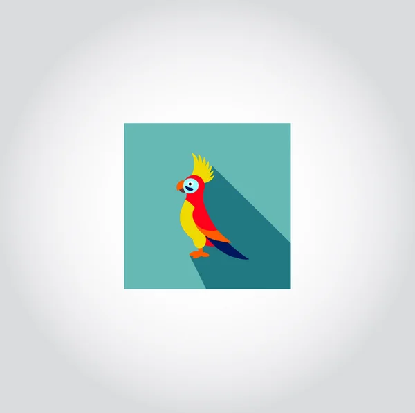Papoušek - pirátské ikony — Stockový vektor