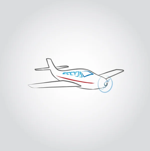 Значок самолета, символ самолета — стоковый вектор