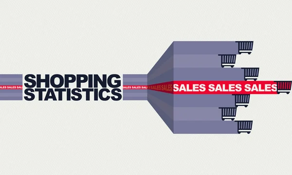 Winkelen statistieken staafdiagram — Stockvector