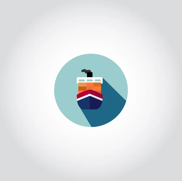 Barco en el mar signo — Vector de stock