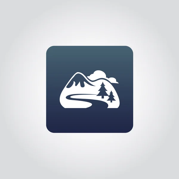 Ikone des Bergtourismus — Stockvektor