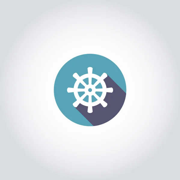 Ship's wheel - web symbol — Stock Vector