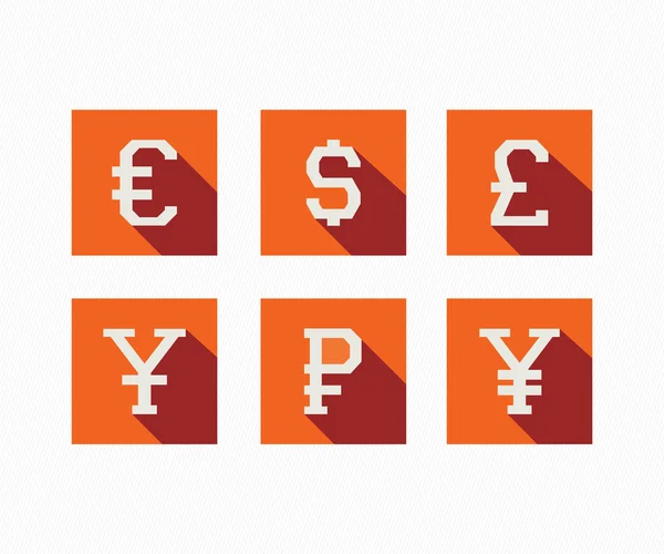 Mezinárodní měnové symboly — Stockový vektor
