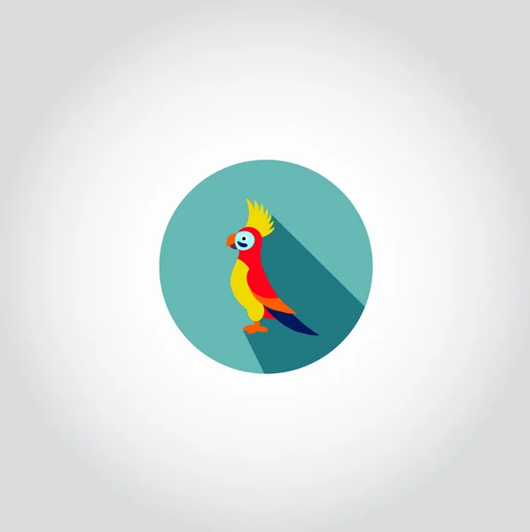 Papoušek - pirátské ikony — Stockový vektor