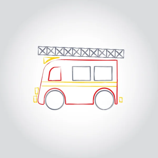 Fire Engine  internet icon — Stock Vector