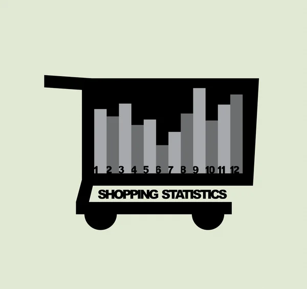 Winkelen statistieken staafdiagram — Stockvector