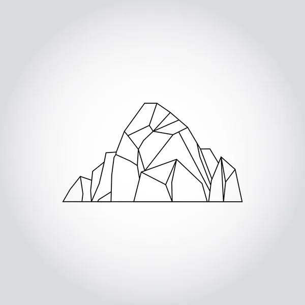 Berg - landschap pictogram — Stockvector