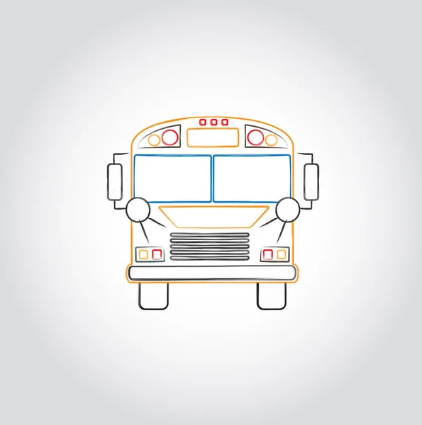 School bus icon — Stock Vector