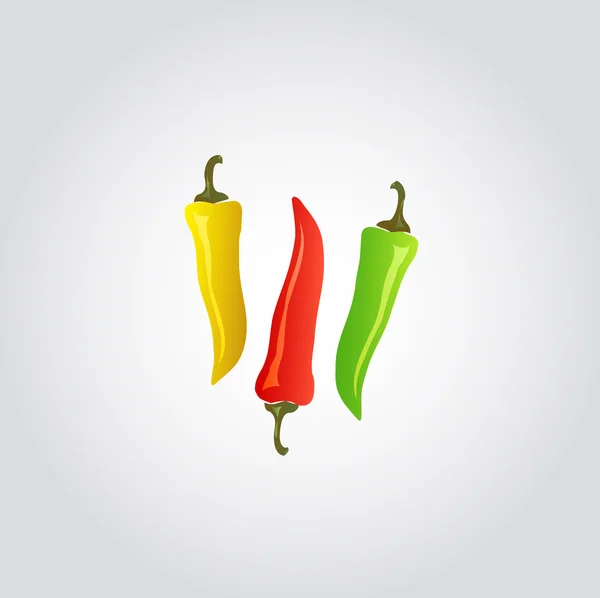 Pálivé chilli papričky — Stockový vektor