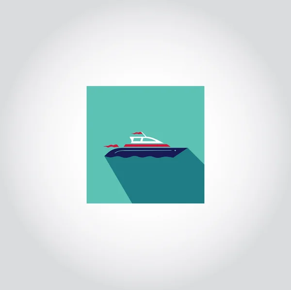 Skib på havet tegn – Stock-vektor