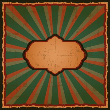 Vintage sirk poster çerçevesi