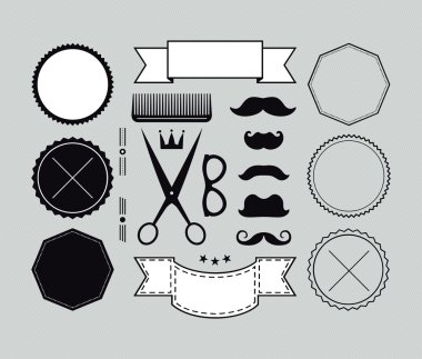 ipster style Kuaför Icons set