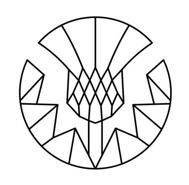 Thistle - floral emblem of Scotland clipart