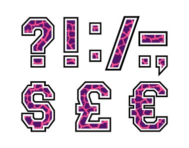 leopar desenli font sembolleri