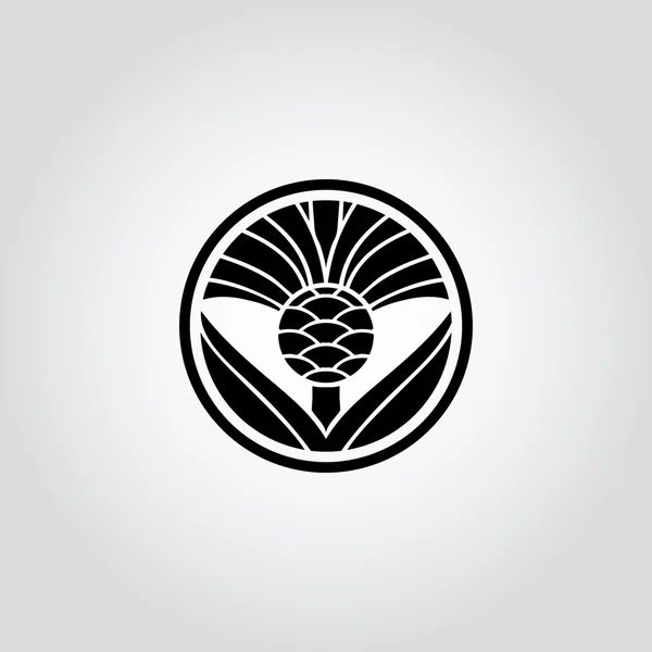 Thistle blomma symbol — Stock vektor