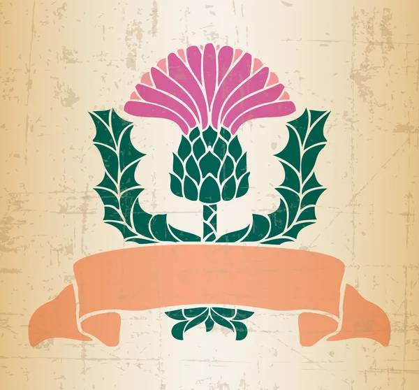 Σύμβολο λουλούδι γαϊδουράγκαθο — Διανυσματικό Αρχείο