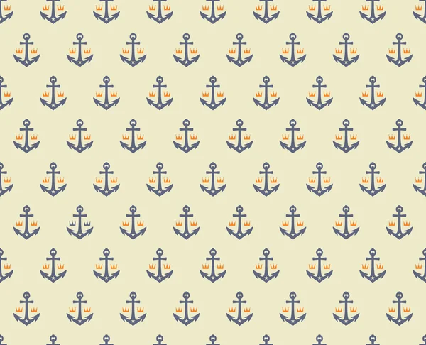 Nautical pattern with anchors — Stock Vector