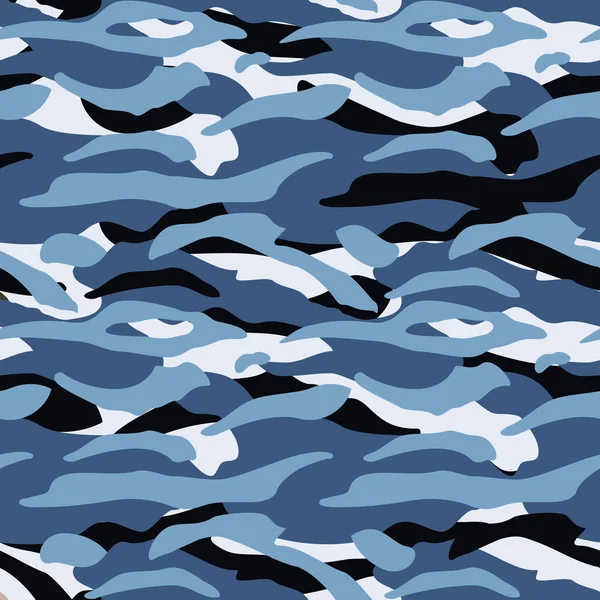 Marine,  blue camouflage pattern — Stock Vector