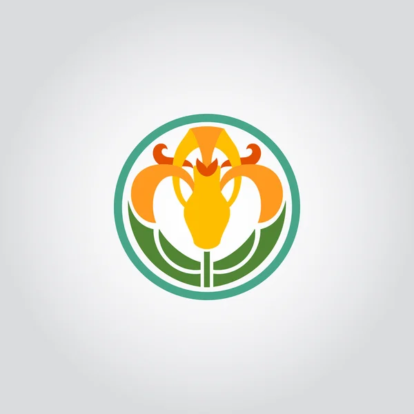 Narciso, símbolo de la flor del narciso, logotipo — Vector de stock