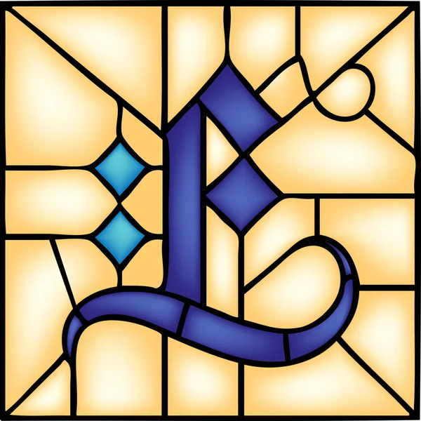 L - γράμμα γοτθικό γραμματοσειρά — Διανυσματικό Αρχείο
