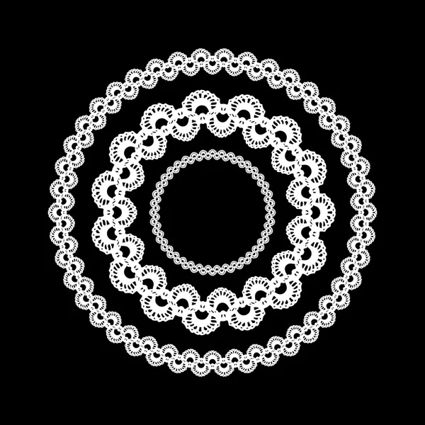 Round lace design element, background — Stock Vector