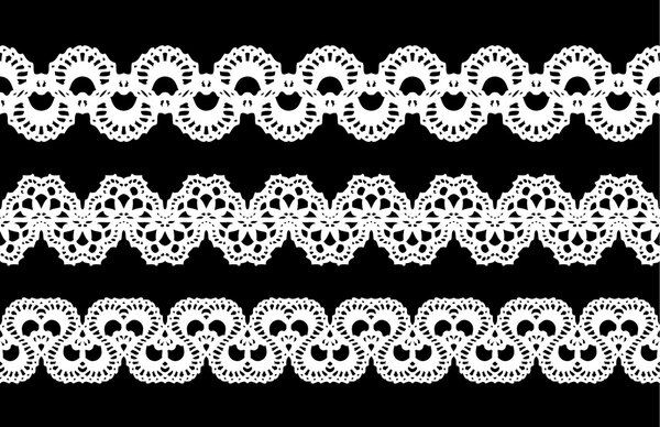 Lace ornament borders, elements set