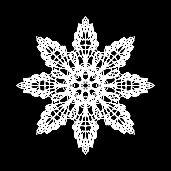 Кружева, декоративные, декоративные снежинки — стоковый вектор