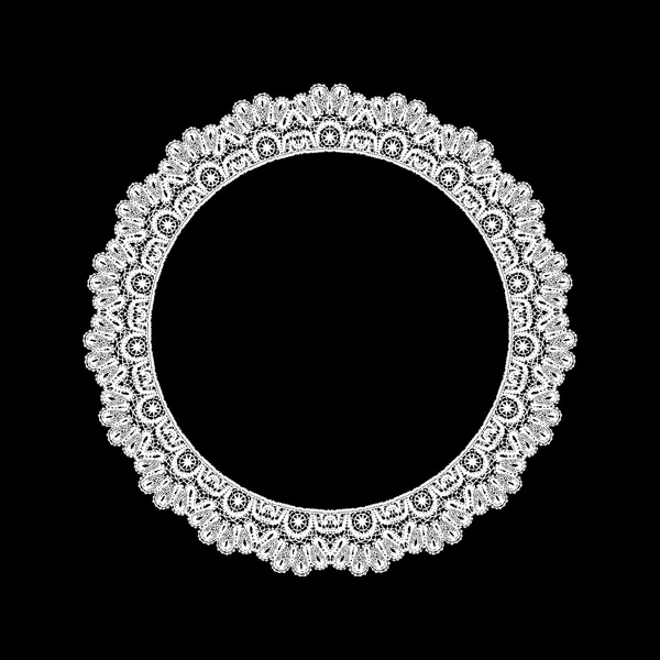 Lace ronde ornament — Stockvector