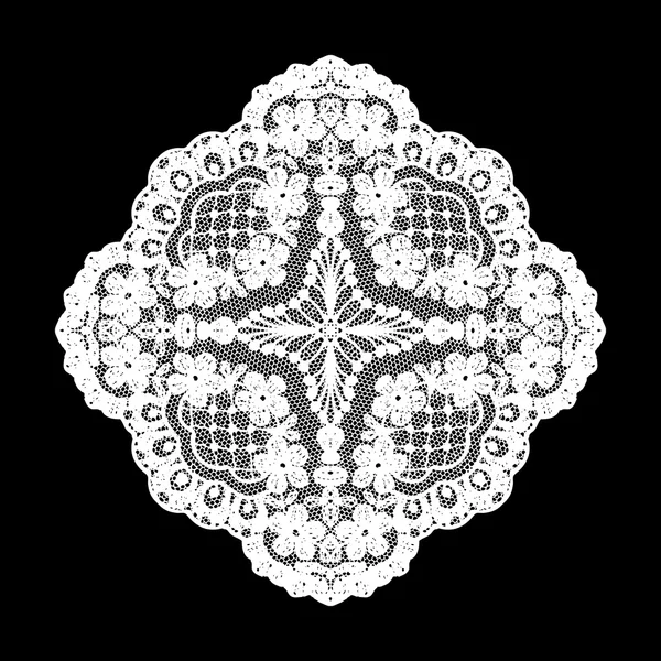 Encaje, patrón decorativo de copo de nieve — Archivo Imágenes Vectoriales