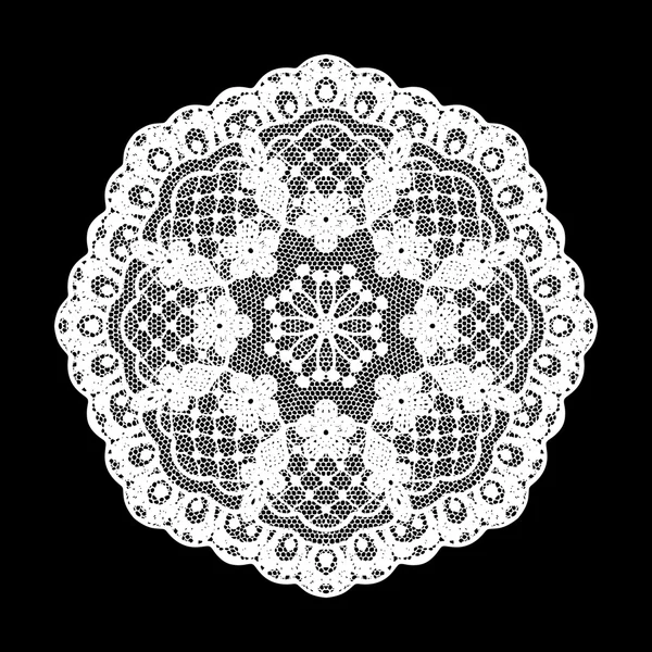 Encaje, patrón decorativo de copo de nieve — Archivo Imágenes Vectoriales