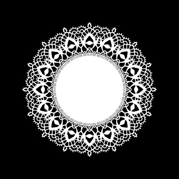 Kant, Snowflake decoratief patroon — Stockvector