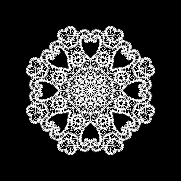 Мереживо, сніжинка Декоративний візерунок — стоковий вектор
