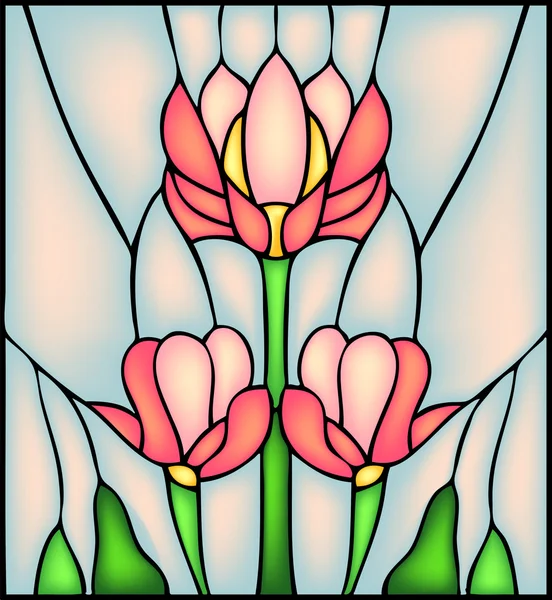 Flores decorativas de hibisco — Archivo Imágenes Vectoriales