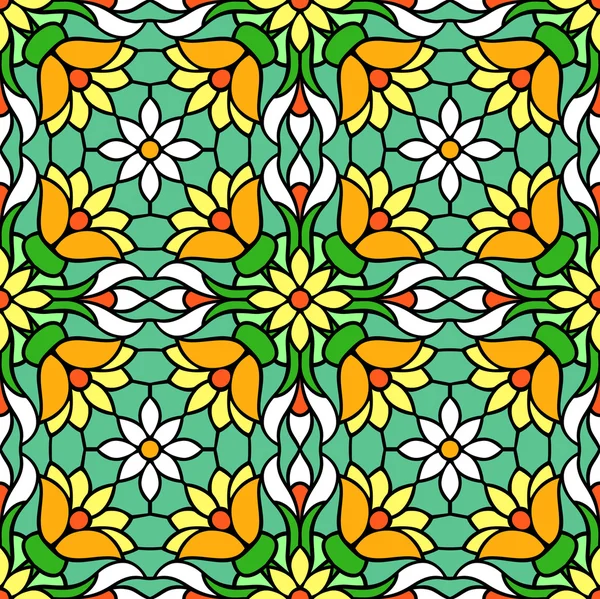Flores, padrão sem costura multicolor — Vetor de Stock