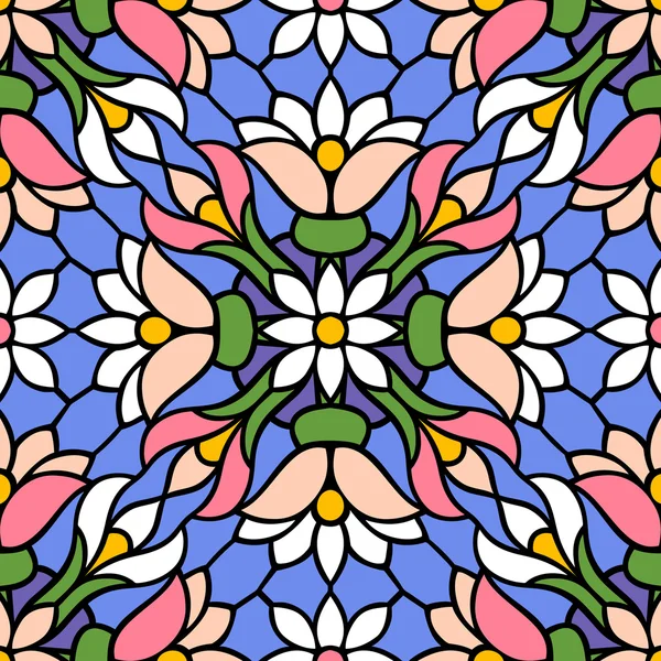 Квіти, різнокольоровий безшовний візерунок — стоковий вектор