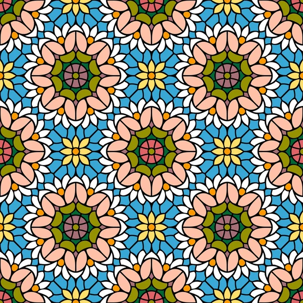 Couleur motif de fleurs abstraites — Image vectorielle